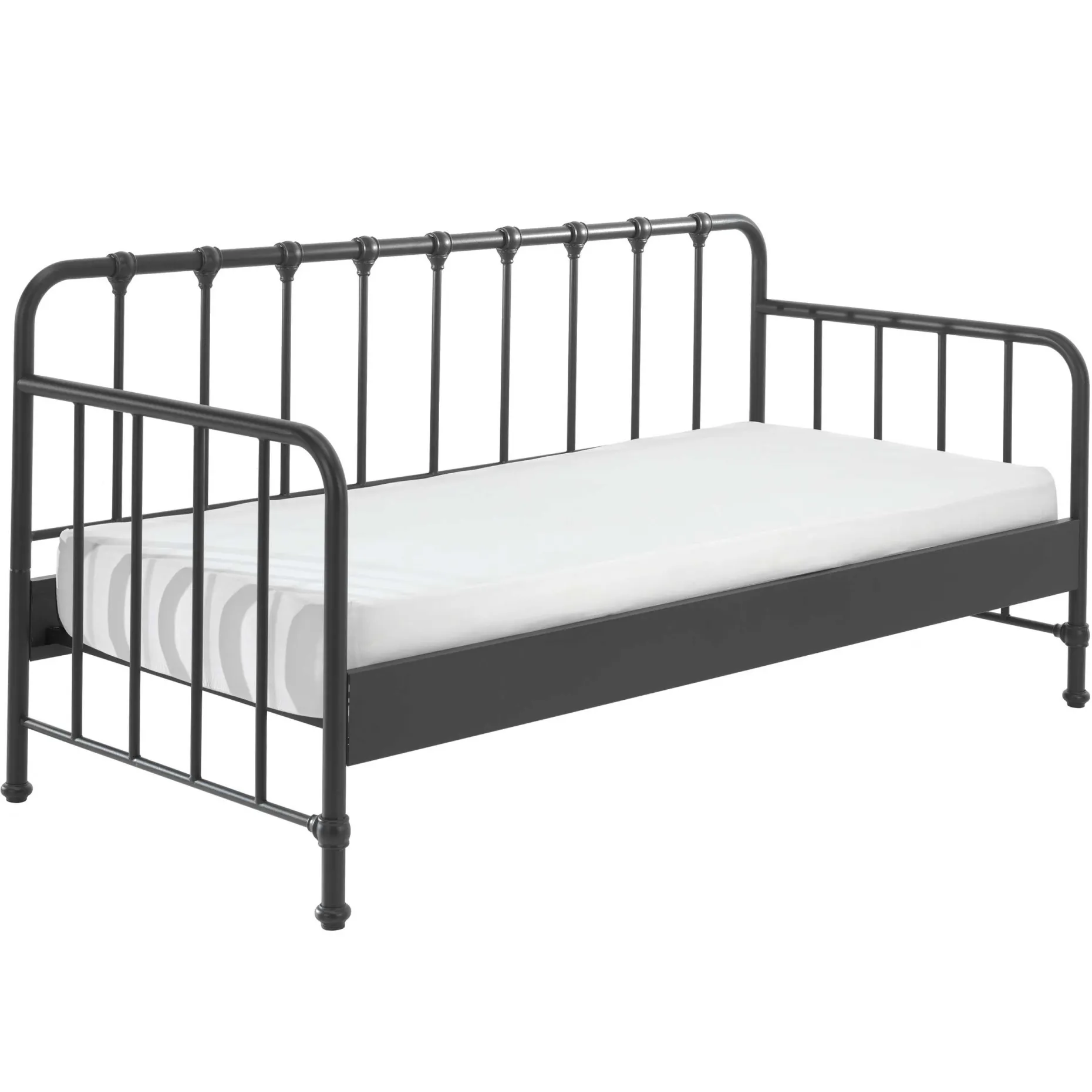 Kabinenbett Bronxx Metall 90x200 - mattschwarz