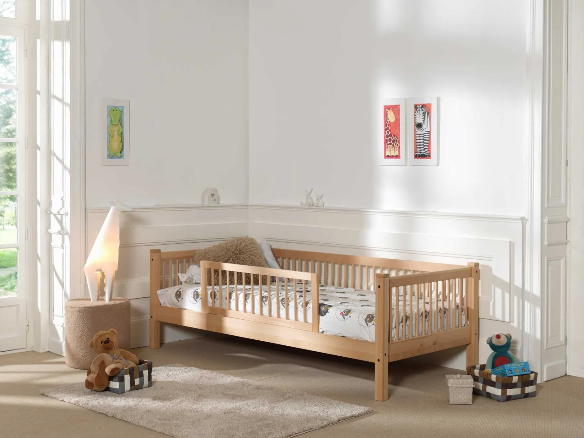 Kabinenbett Forrest 90x200 cm mit Bettgitter - Buche
