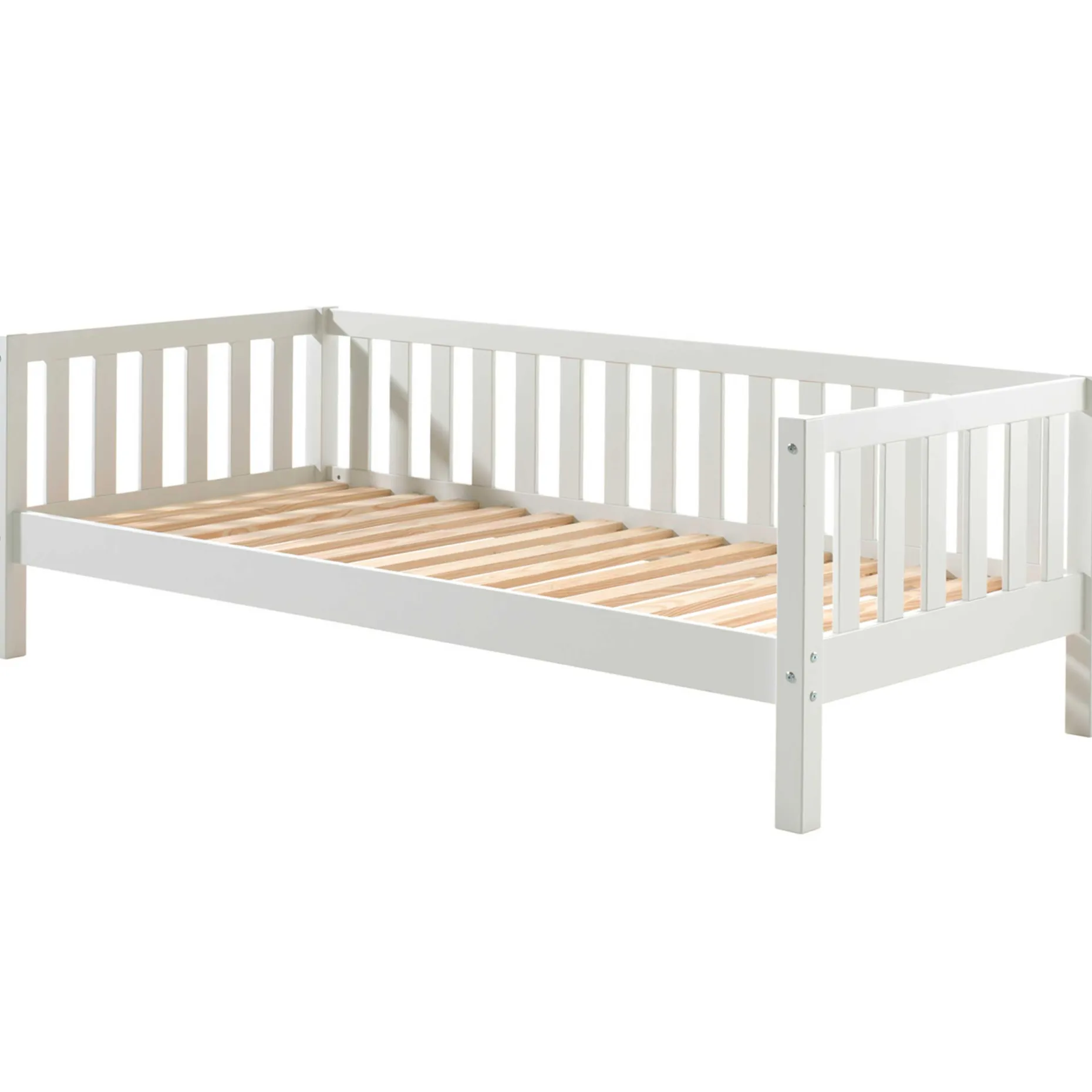 Kabinenbett Friedrich 90x200 mit Bettkasten Kiefer - weiß