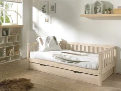 Kabinenbett Friedrich | 211,2 x 98,2 x 68 cm | Mit Bettkasten | Milky Pine Design