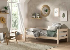 Kabinenbett Maggie - mit Bettkasten - 90 x 200 - Kiefer massiv - Kiefer milchig