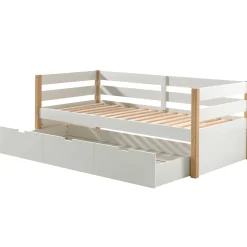 Kabinenbett Maggie 90 x 200 mit Bettkasten Kiefer - weiß