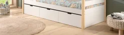 Kabinenbett Maggie 90 x 200 mit Bettkasten Kiefer - weiß