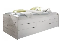 Kabinenbett Nasri 90x200 mit Bettkasten - Sandeiche/Weiß