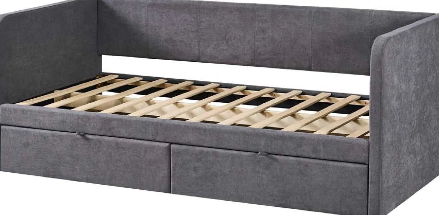 Kabinenbett Parma - 90x200cm - mit 2 Schubladen - grau