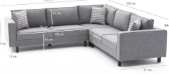 Emob Kale Ecksofa | BUCHENHOLZ | Grau