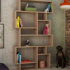 Karmato Bücherregal | 100 % MELAMIN | Sonoma-Eiche