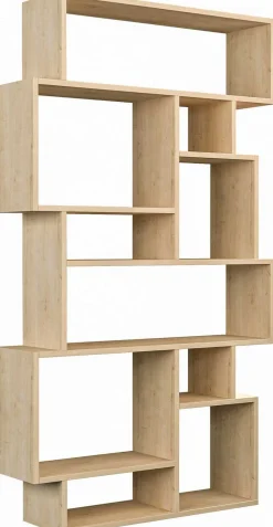 Karmato Bücherregal | 100 % MELAMIN | Sonoma-Eiche