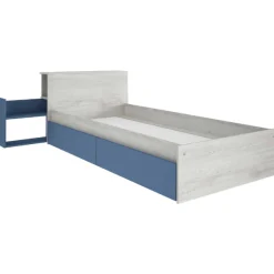 Kazim Einzelbett 90x190 cm-pine/blau