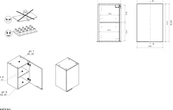 Küchenhängeschrank Anna - 40x36x58cm - Eiche schwarz Dekor