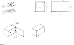Küchenhängeschrank Anna - 60x36x35cm - Eiche schwarz Dekor