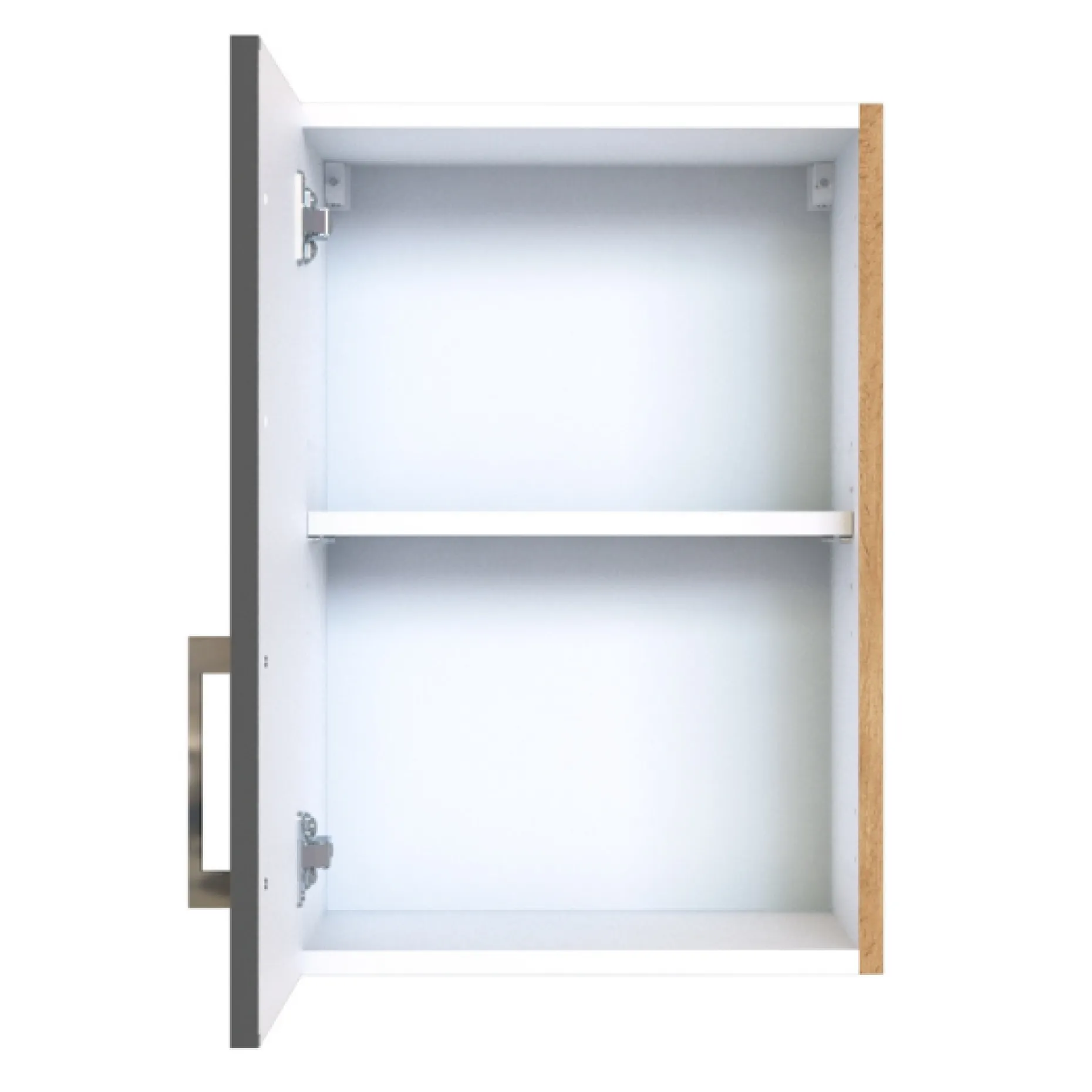 Küchenhängeschrank Sorrella 40cm 1 Tür - anthrazit/eiche