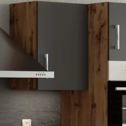 Küchenhängeschrank Sorrella 40cm 1 Tür - anthrazit/eiche