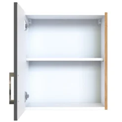 Küchenhängeschrank Sorrella 50cm 1 Tür - Anthrazit/Eiche