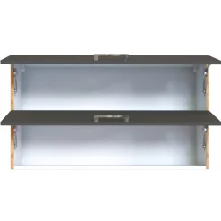 Küchenhängeschrank Sorrella 100cm mit 2 Flügeltüren - anthrazit/eiche