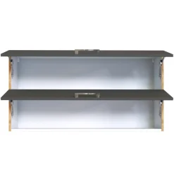 Küchenhängeschrank Sorrella 110cm mit 2 Flügeltüren - anthrazit/eiche