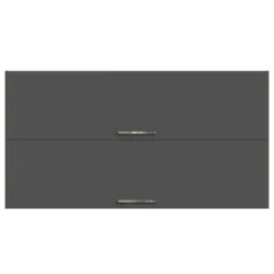 Küchenhängeschrank Sorrella 110cm mit 2 Flügeltüren - anthrazit/eiche