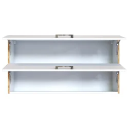 Küchenhängeschrank Sorrella 110cm mit 2 Flügeltüren - weiß/Eiche