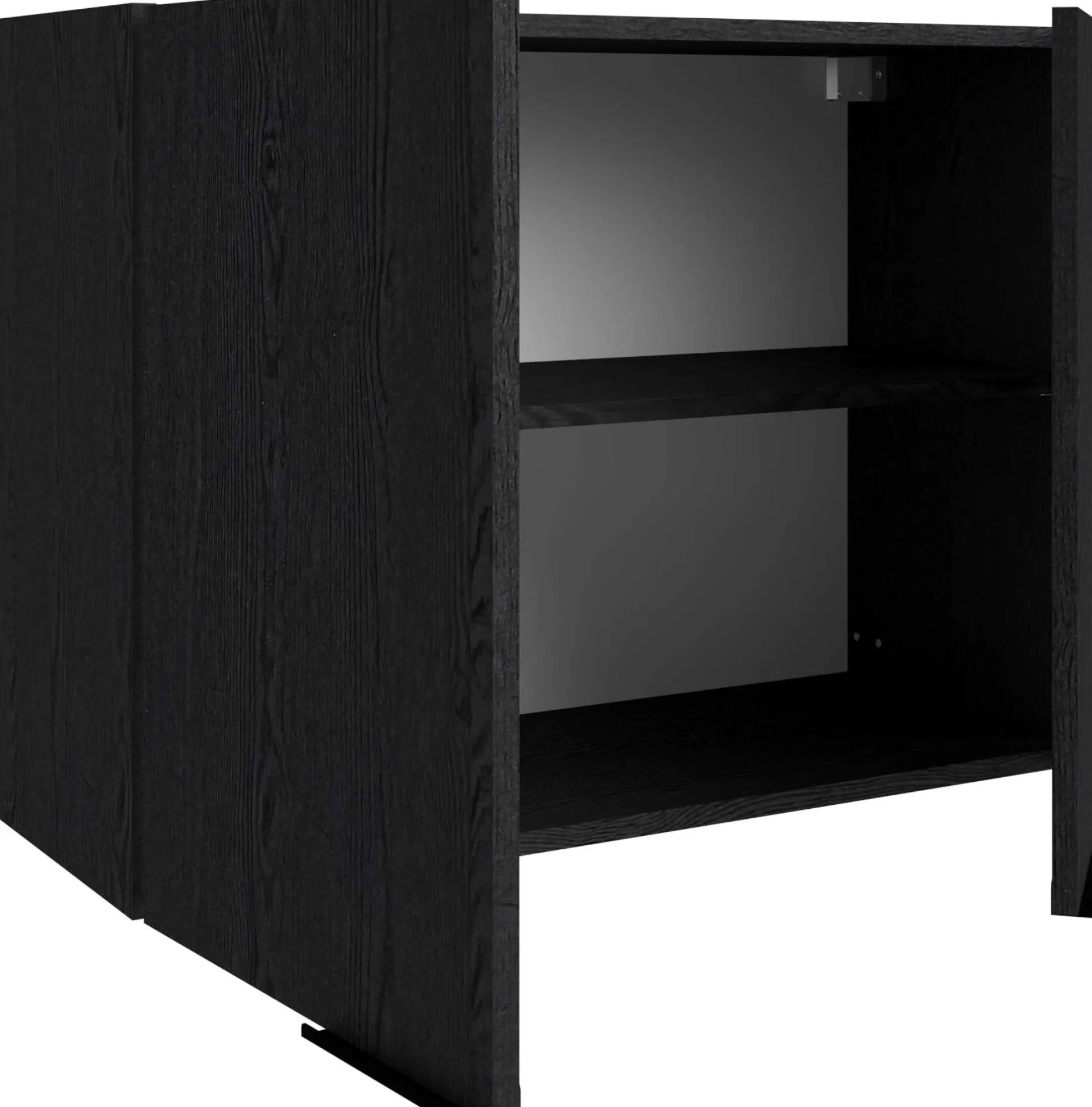 Küchenoberschrank Anna - 80x36x58cm - 2 Türen - Eiche schwarz Dekor