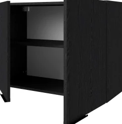 Küchenoberschrank Anna - 80x36x58cm - 2 Türen - Eiche schwarz Dekor