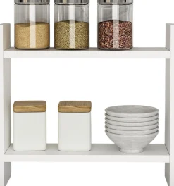Küchenregal Denver - 100% MELAMINE - Weiß - 34 x 10 x 30 cm