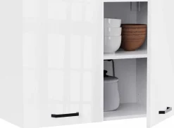 Küchenschrank Bianco - 80x36x58cm - 2 Türen - Hochglanz weiß