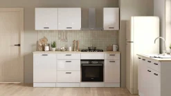 Küchenschrank Bianco - 40x36x58cm - 1 Tür - Hochglanz weiß