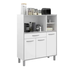 Küchenschrank Easy 101cm, 3 Türen und 1 Schublade - weiß