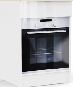 Küchenschrank für Backofen Bianco - 60x60x90cm - Hochglanz weiß