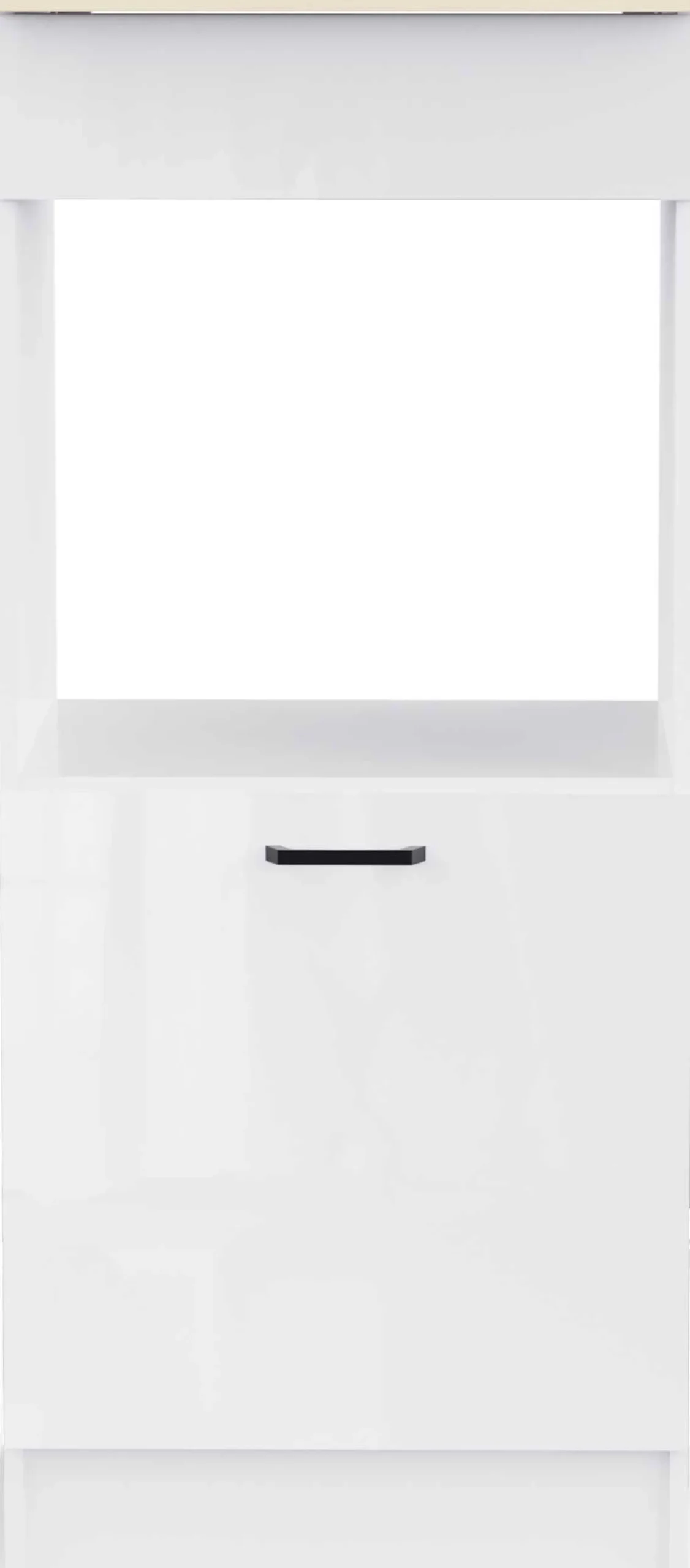 Küchenschrank für Backofen Bianco - 60x60x141cm - Hochglanz weiß
