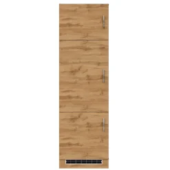 Küchenschrank für Kühlschrank Sorrella 60cm 3 Türen - Eiche