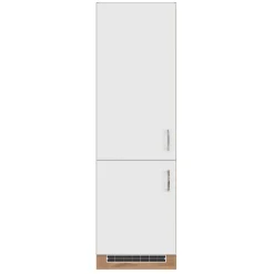 Küchenschrank für Kühl- und Gefrierschrank Sorrella - weiß/eiche