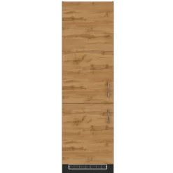 Küchenschrank für Kühl- und Gefrierschrank Sorrella - Eiche/Graphit