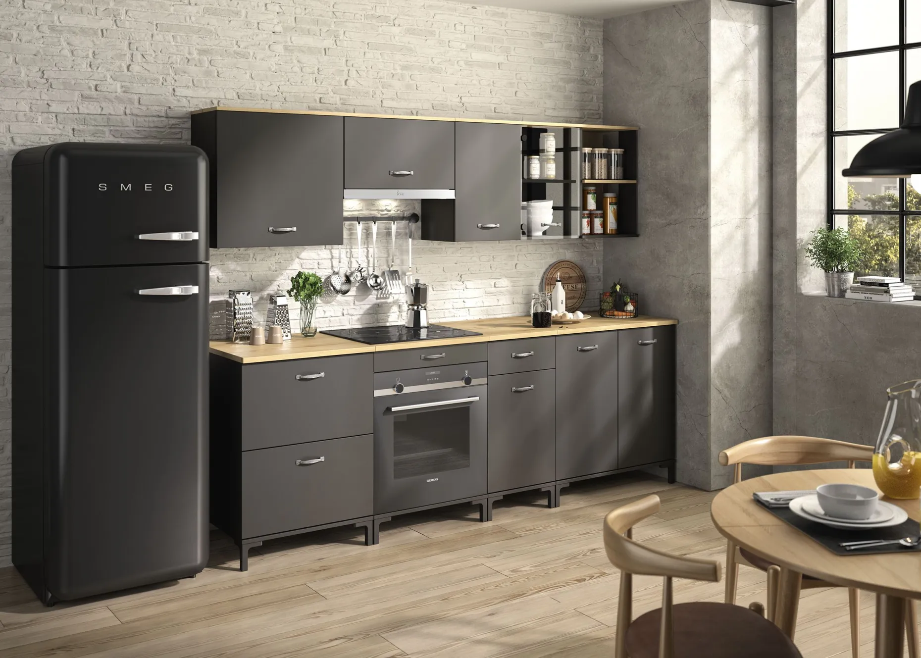 Küchenschrank Manchester | 60 x 60 x 86 cm | Helvezia Oak Design