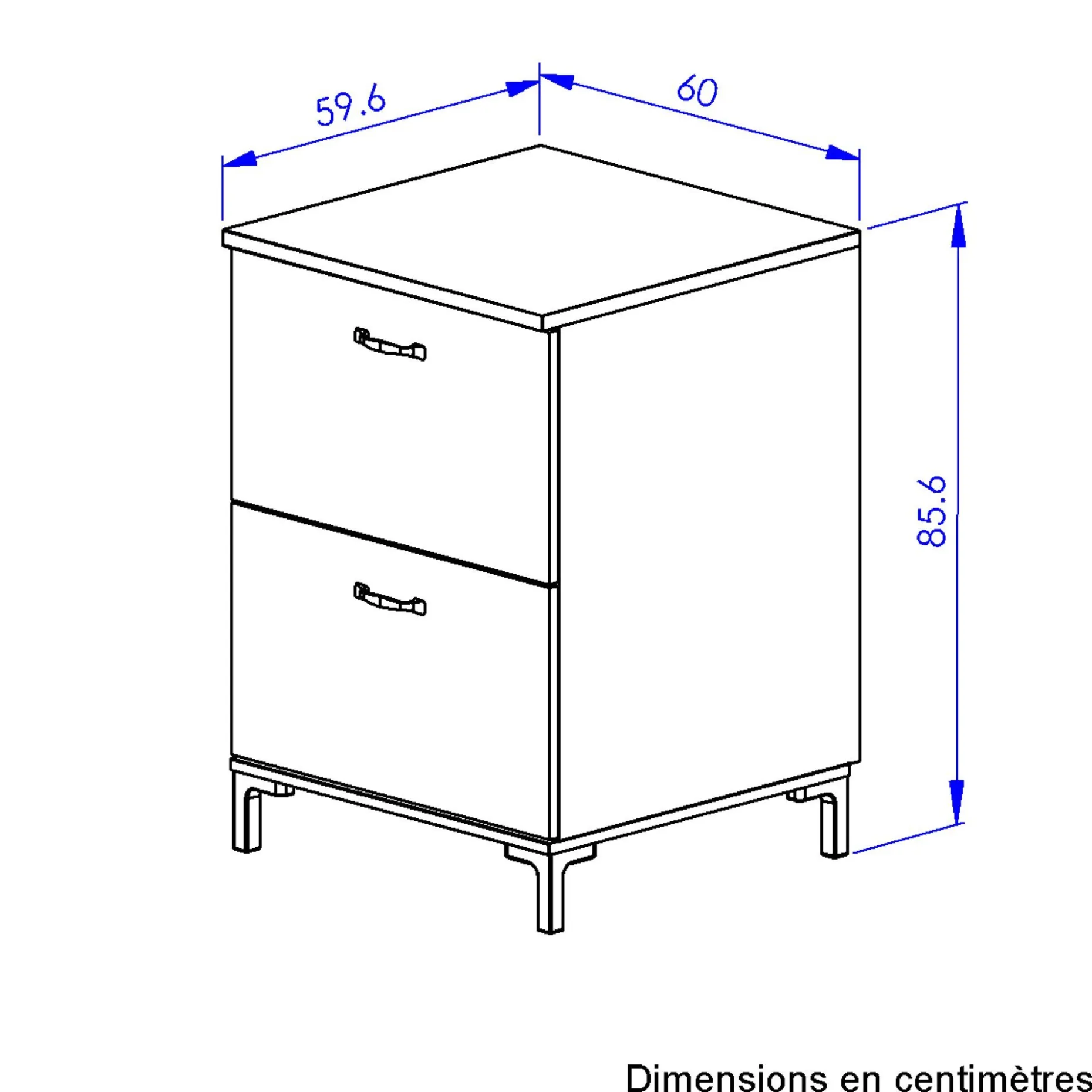 Küchenschrank Manchester | 60 x 60 x 86 cm | Helvezia Oak Design