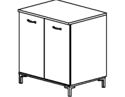 Küchenschrank Manchester | 80 x 60 x 86 cm | Helvezia Oak