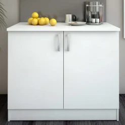 Küchenschrank Nova - 100x60x85 cm - Weiß/Eiche
