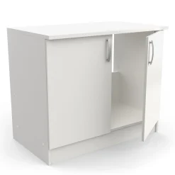 Küchenschrank Nova - 100x60x85 cm - Weiß/Eiche