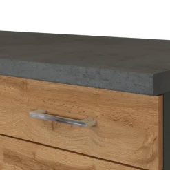 Held Küchenschrank Sorrella 50cm 1 Tür und 1 Schublade - Eiche/Graphit