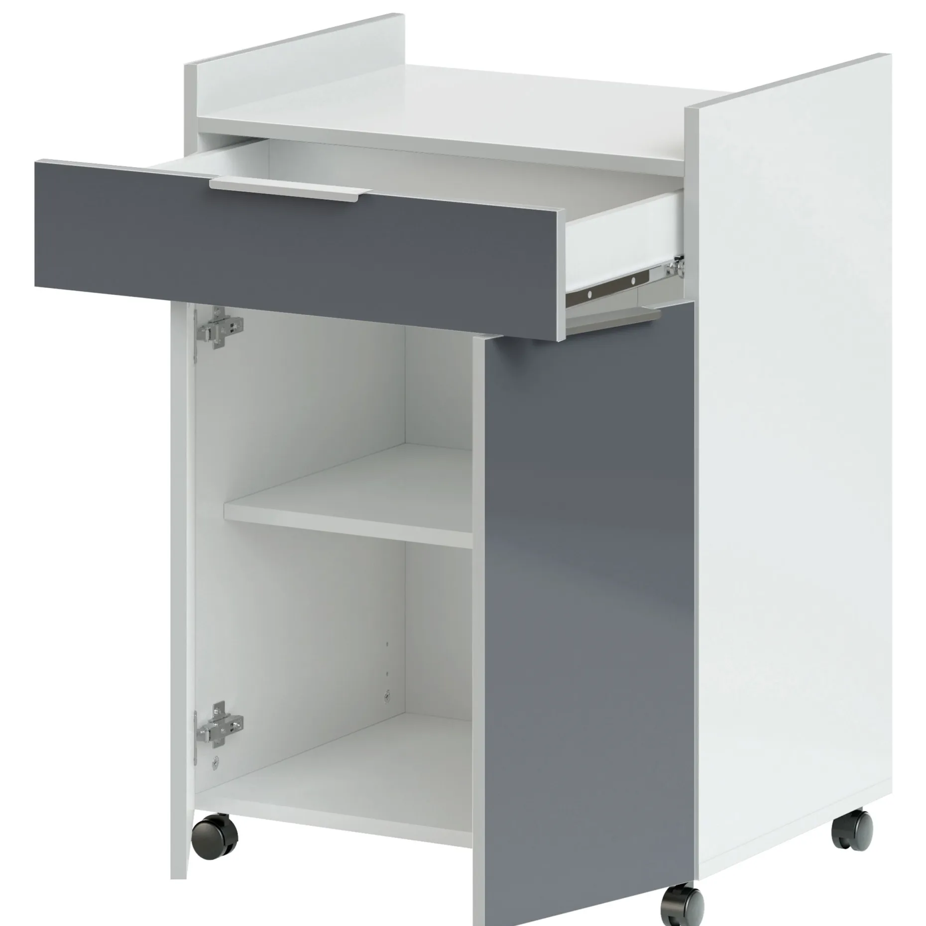 Küchenschrank Urbain mit Rädern - grau