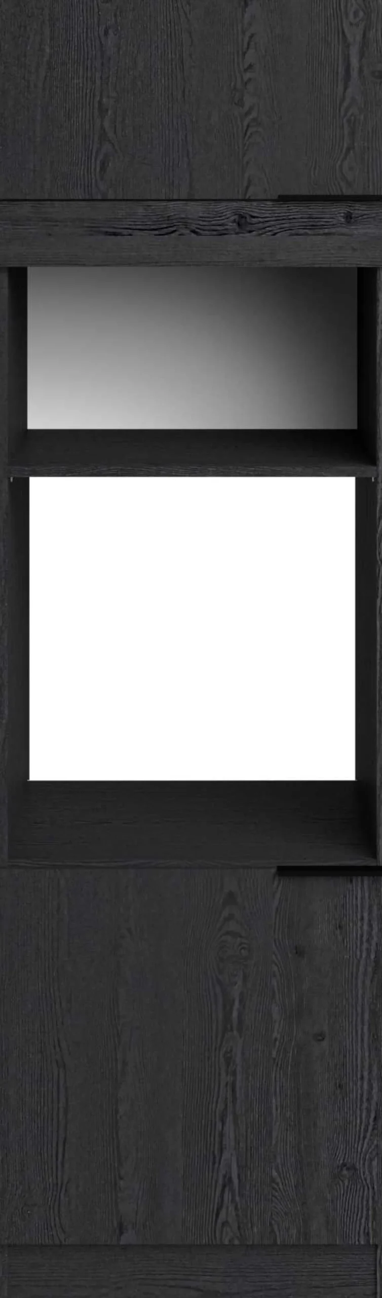 Küchensäulenschrank Anna - 60x58x210cm - 2 Türen - Eiche schwarz Dekor