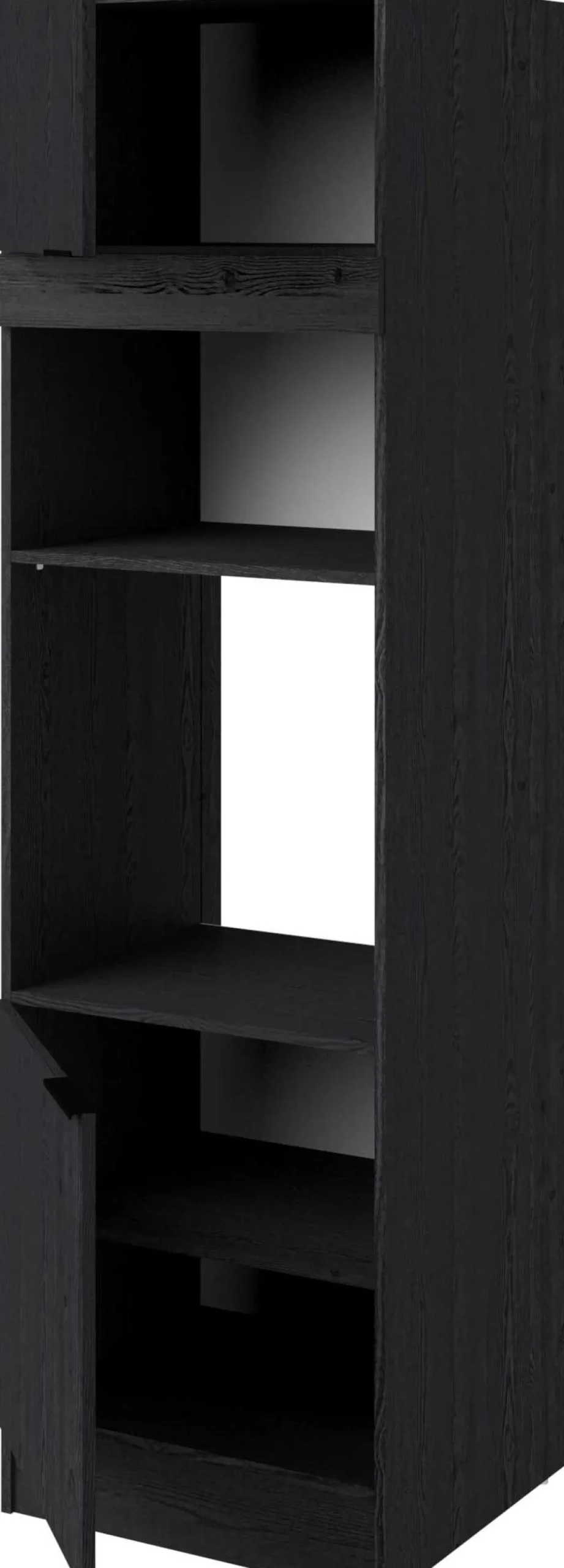 Küchensäulenschrank Anna - 60x58x210cm - 2 Türen - Eiche schwarz Dekor