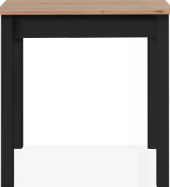 Finori Küchentisch Capri - 90x67x76cm - Eiche Dekor/schwarz