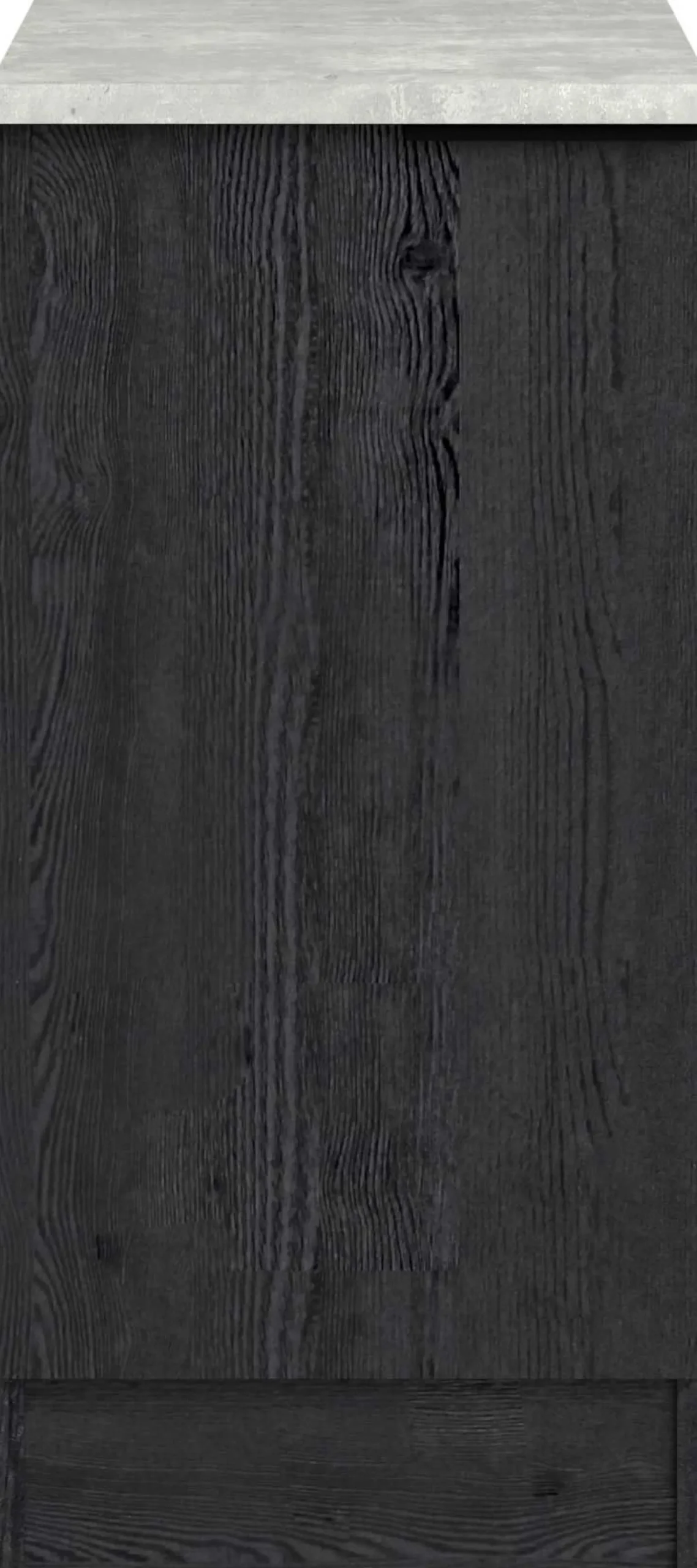 Küchenunterschrank Anna - 40x60x87cm - 1 Tür - Eiche schwarz Dekor/weißer Stein