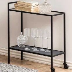 Küchenwagen Dover 60cm - schwarz