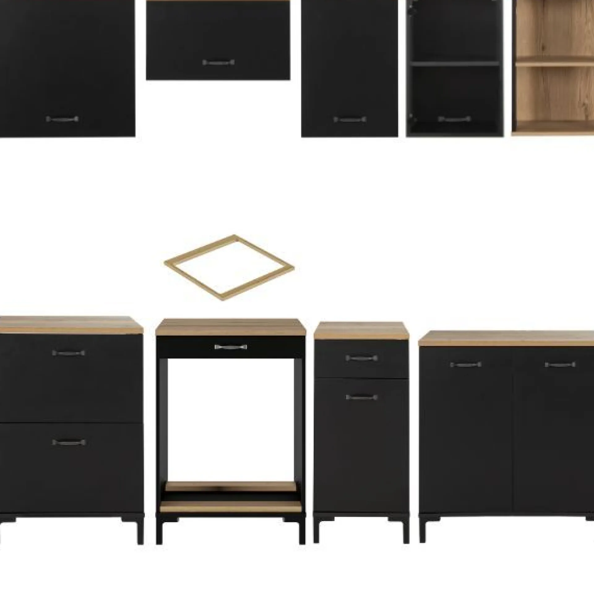 Gautier - Gami Küchenzeile Manchester | Geräte nicht inbegriffen | Helvezia Oak Design