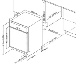 Held Küchenzeile Ragnar 220cm mit Backofen und Geschirrspüler - Hochglanz weiß