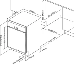 Held Küchenzeile Ragnar 370cm mit Backofen, Mikrowelle, Geschirrspüler und Kühlschrank - hochglanz