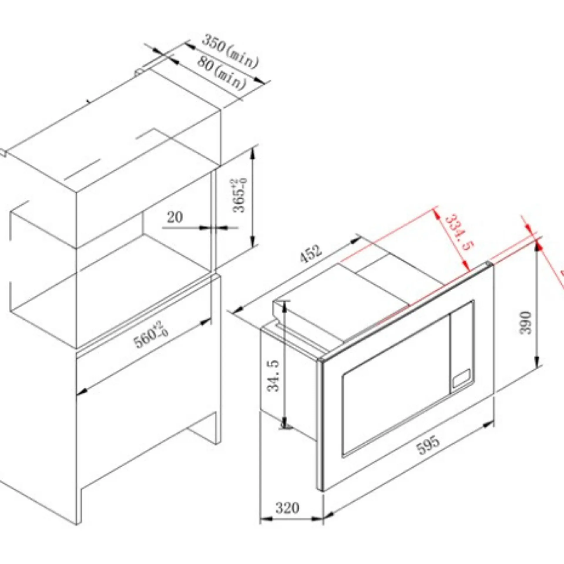 Held Küchenzeile Ragnar 370cm mit Backofen, Mikrowelle, Geschirrspüler und Kühlschrank - hochglänzend weiß