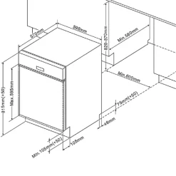 Held Küchenzeile Ragnar 370cm mit Backofen, Mikrowelle, Geschirrspüler und Kühlschrank - hochglänzend weiß